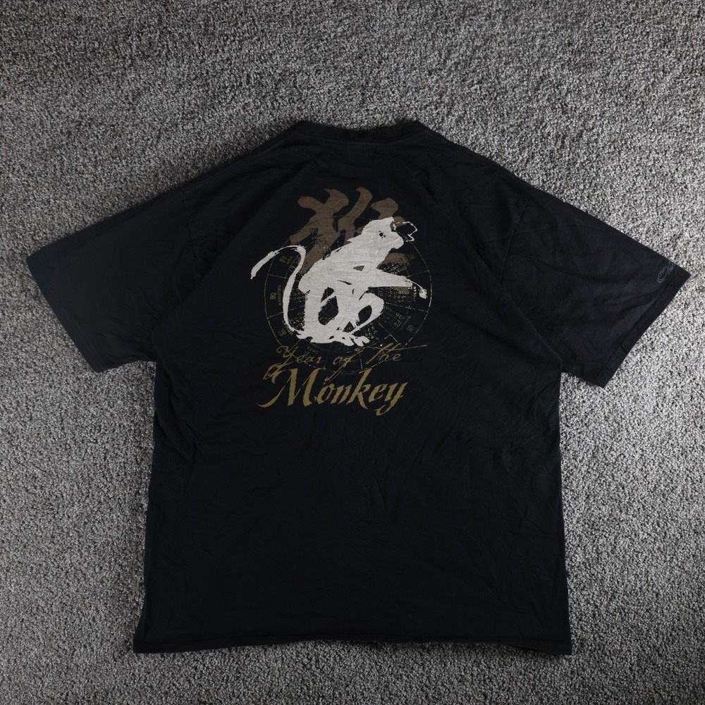 Crazy Shirts Year of the Monkey Graphic T Shirt Men's Large Black Hawaiiβ Zodiac